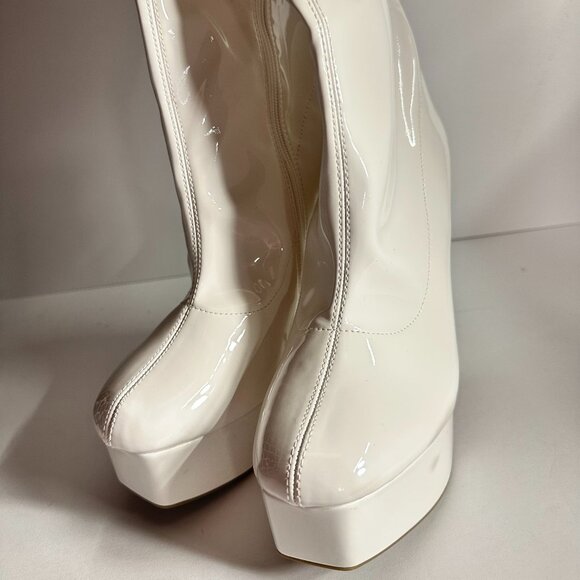 s8.5 Thigh-Hi | Platform Latex Heels | 5in. Retro Glam | Pre-Loved & Stunning - Picture 13 of 13